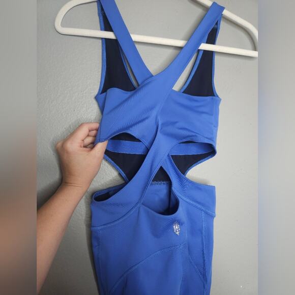 Free people periwinkle back it up one piece jumpsuit - Picture 5 of 8